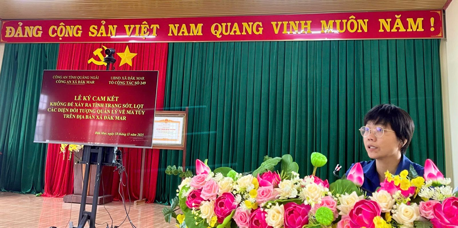 Đồng chí Trần Thị Yến – Phó Bí thư Đảng ủy, Chủ tịch UBND xã, Tổ trưởng Tổ công tác 249 xã Đăk Mar